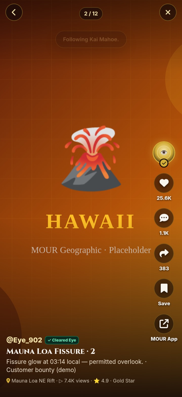 MOUR Geographic app screen: Consent